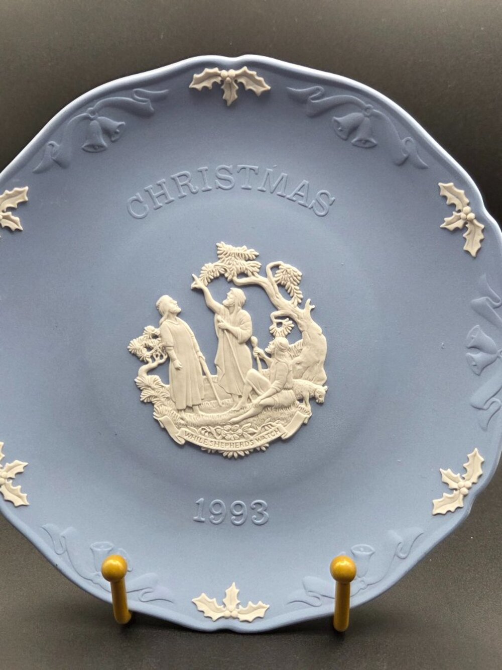 Vintage Wedgwood Christmas Carol Plate 1993 - Jasper Collection NWT
